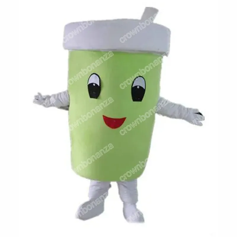 Rozmiar dla dorosłych Zielony kubek Mascot Costium Halloween Cartoon Charakter Suit Suit Suit Festiwal Party Święta