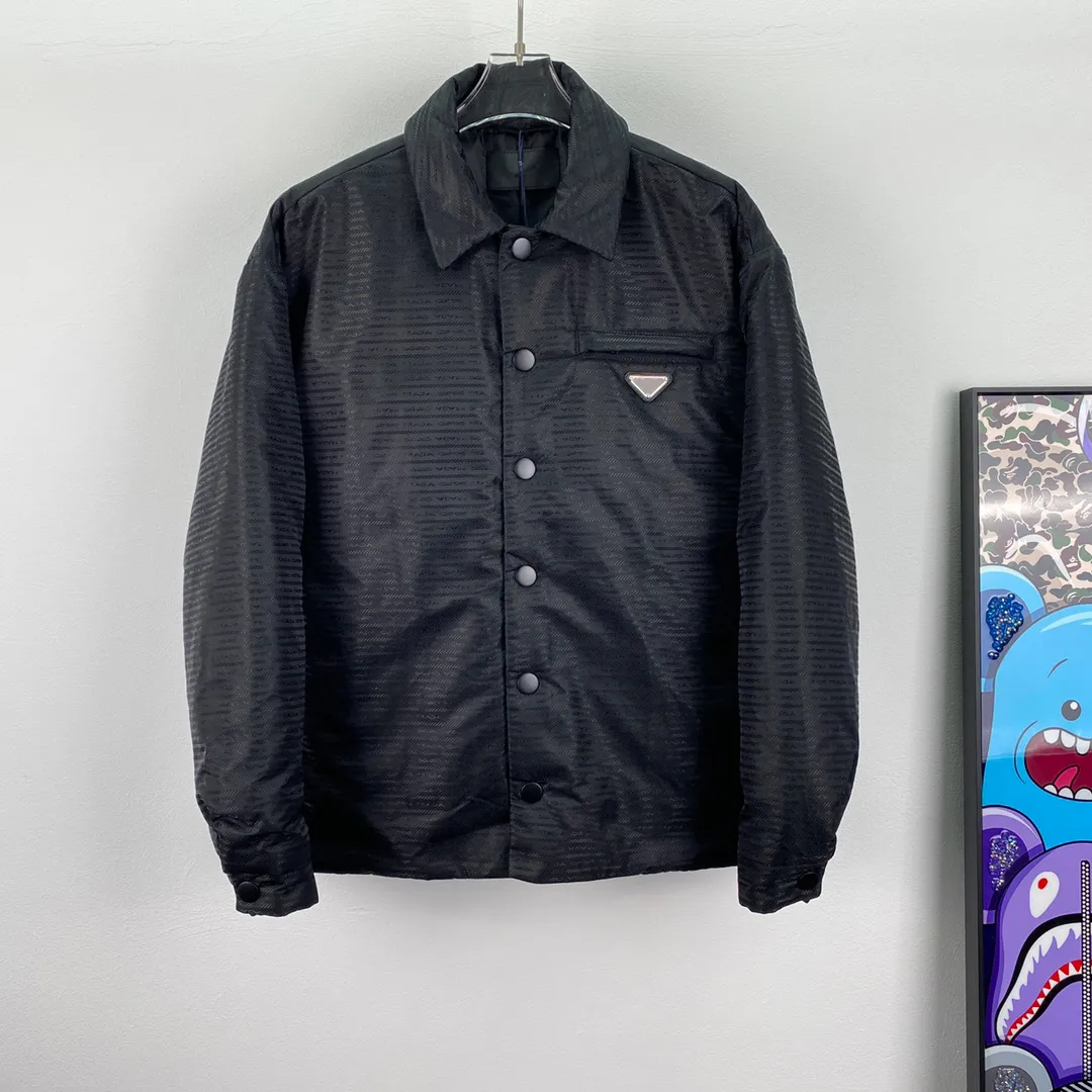 High Quality Argyle Shaped Black Cotton Mens Jacket