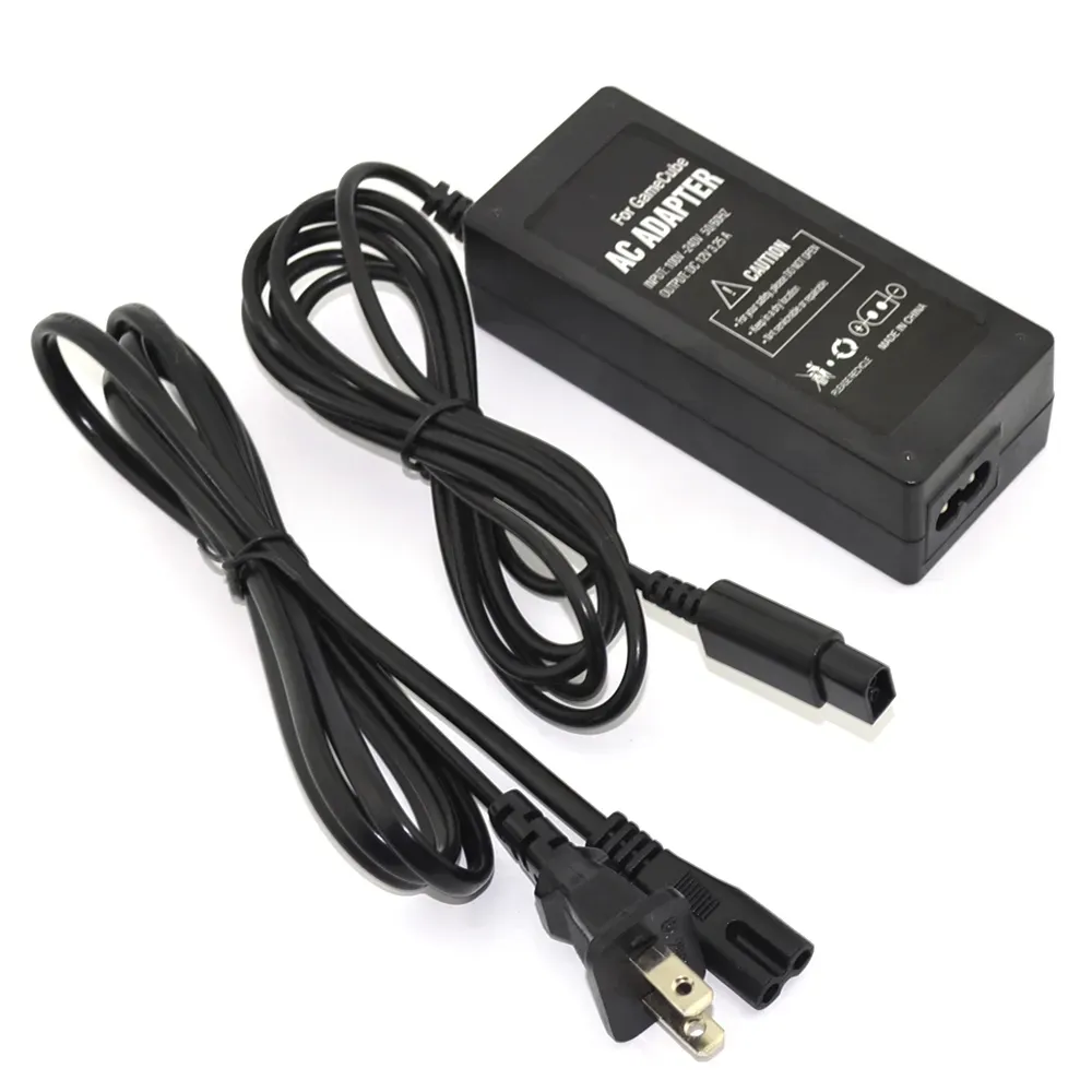 US EU Plug GC AC adapter Power supply  for Gamecube NGC console with cable DHL FEDEX EMS FREE SHIP