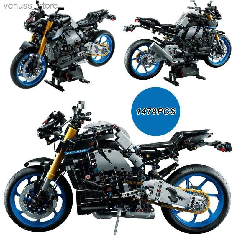 2023 NIEUWE Technische 42159 MT-10 SP Yamahas Racing Motorcycle Bouwstenen Kit Model Snelheid Motor Bricks Speelgoed Geschenken Voor Kinderen R231208