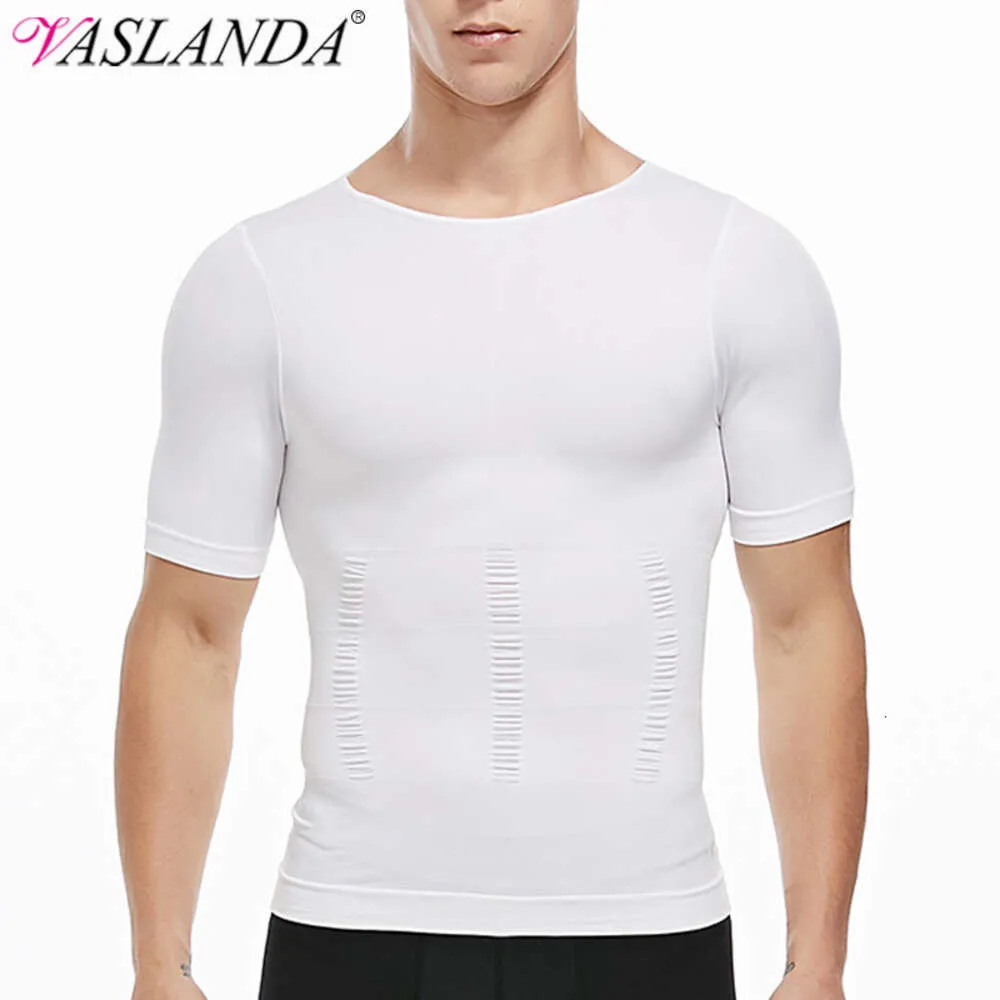 Men Body Shaper T-shirt Shapewear Corrict Posture Contrôle du nombril Compression Perte Poste de perte de poids