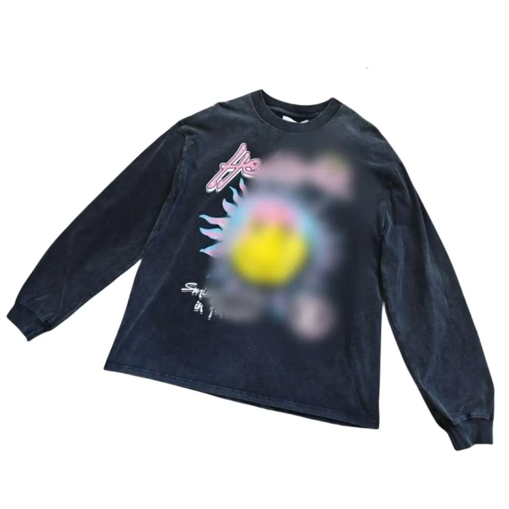 HellStars Designer T-shirt Najwyższej jakości męski Sunflower Limited American West Coast Street Graffiti Hip Hop Long Sleeve Sports T-shirt wszechstronny duży