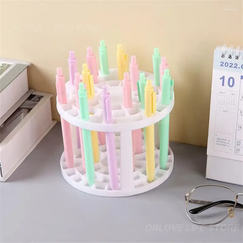 Storage Boxes Eyebrow Pencil Holder Plastic Durable Supplies Makeup Brush Shelf Circular Creative Tool Organizer Rack