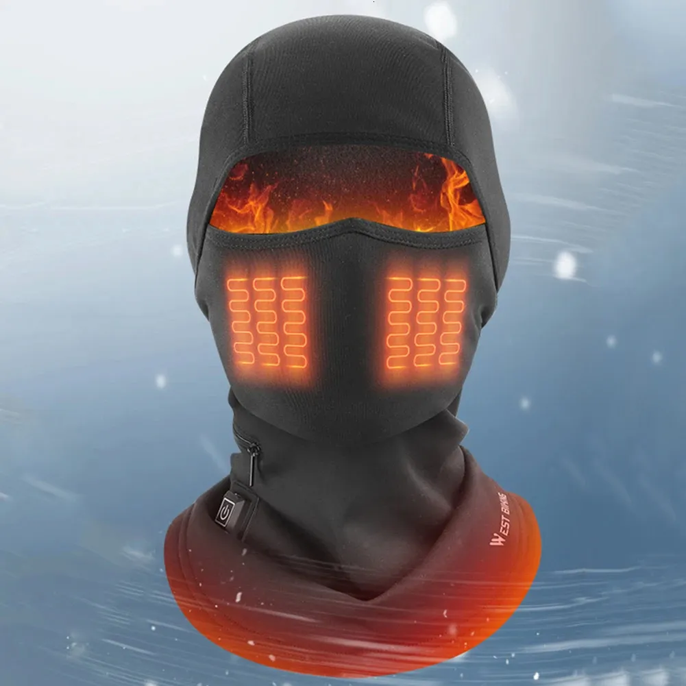 Tampas de ciclismo Máscaras WEST BIKING Inverno Balaclava Chapéu Confortável Ciclismo Aquecimento Máscara Facial À Prova de Vento Aquecimento Headgear para Ski Bicycle Motorcycle 231207