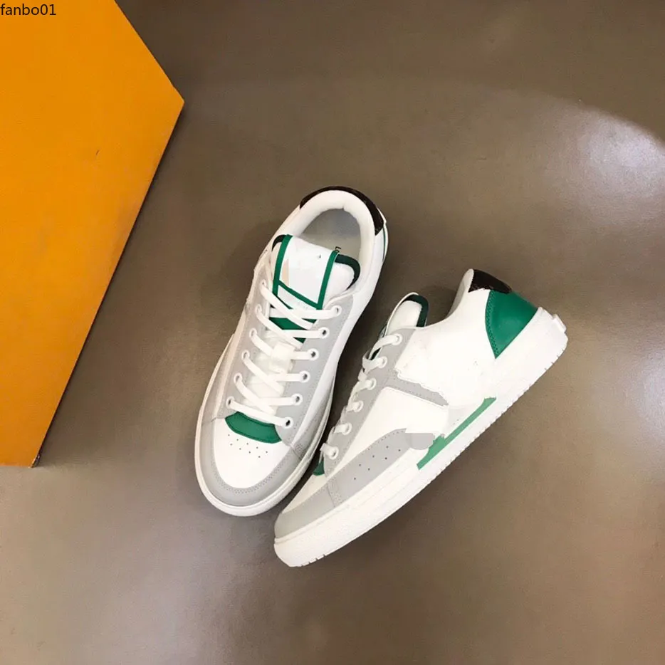 2023 Designer Sneaker Virgil Trainer Sapatos Casuais Couro De Bezerro Abloh Branco Verde Vermelho Azul Carta Sobreposições Plataforma Baixa Sapatilhas Tamanho 38-45 KJFC00001