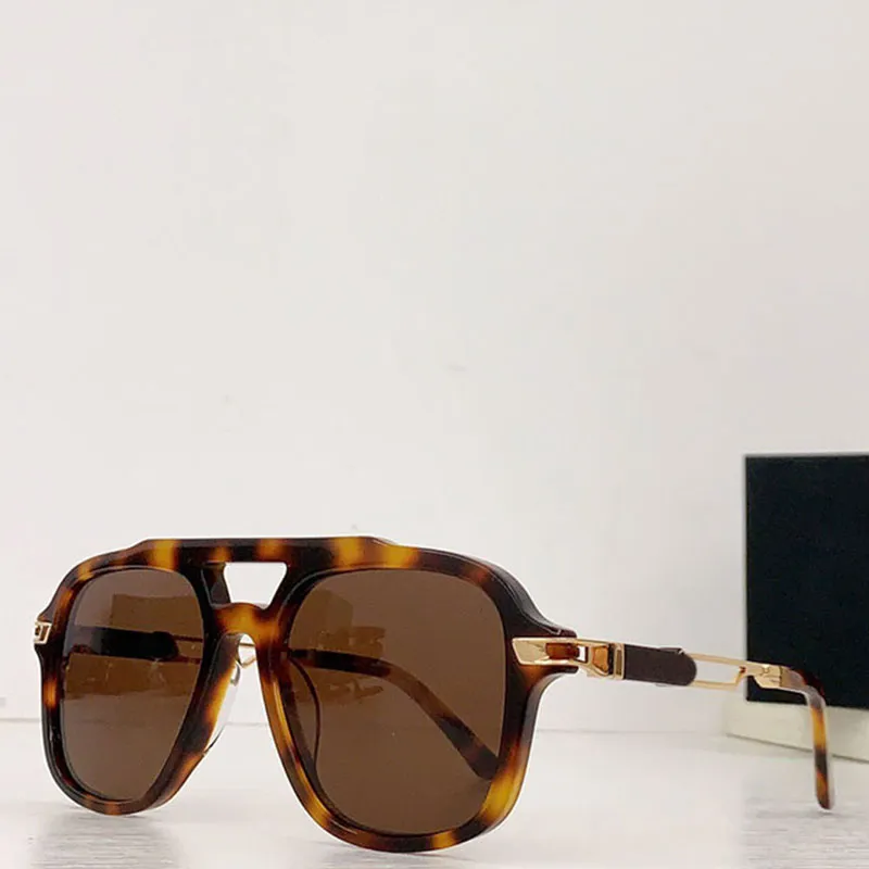 Heiß verkaufende Herren-Markendesigner-Sonnenbrille THE INDEPENDENCE II für Herren und Damen, bernsteinfarbener Rahmen, Metallbeine, klassische quadratische Strandsonnenbrille UV400 mit Originalverpackung Z021
