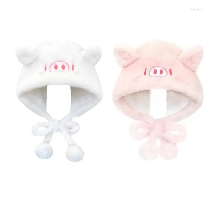 Caps Hats Y166 Woollike Plush Thickening Ear Womens Lady Girl Headgear Christmas Soft Faux Furs Hat Plover Drop Delivery Baby Kids Mat Otbnh