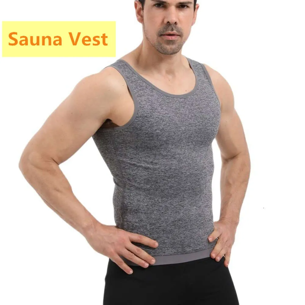 Costume de Sauna pour hommes, chemise, piégeage de la chaleur, gilet de Compression de la sueur, vêtements amincissants, haut de gymnastique, veste polyvalente