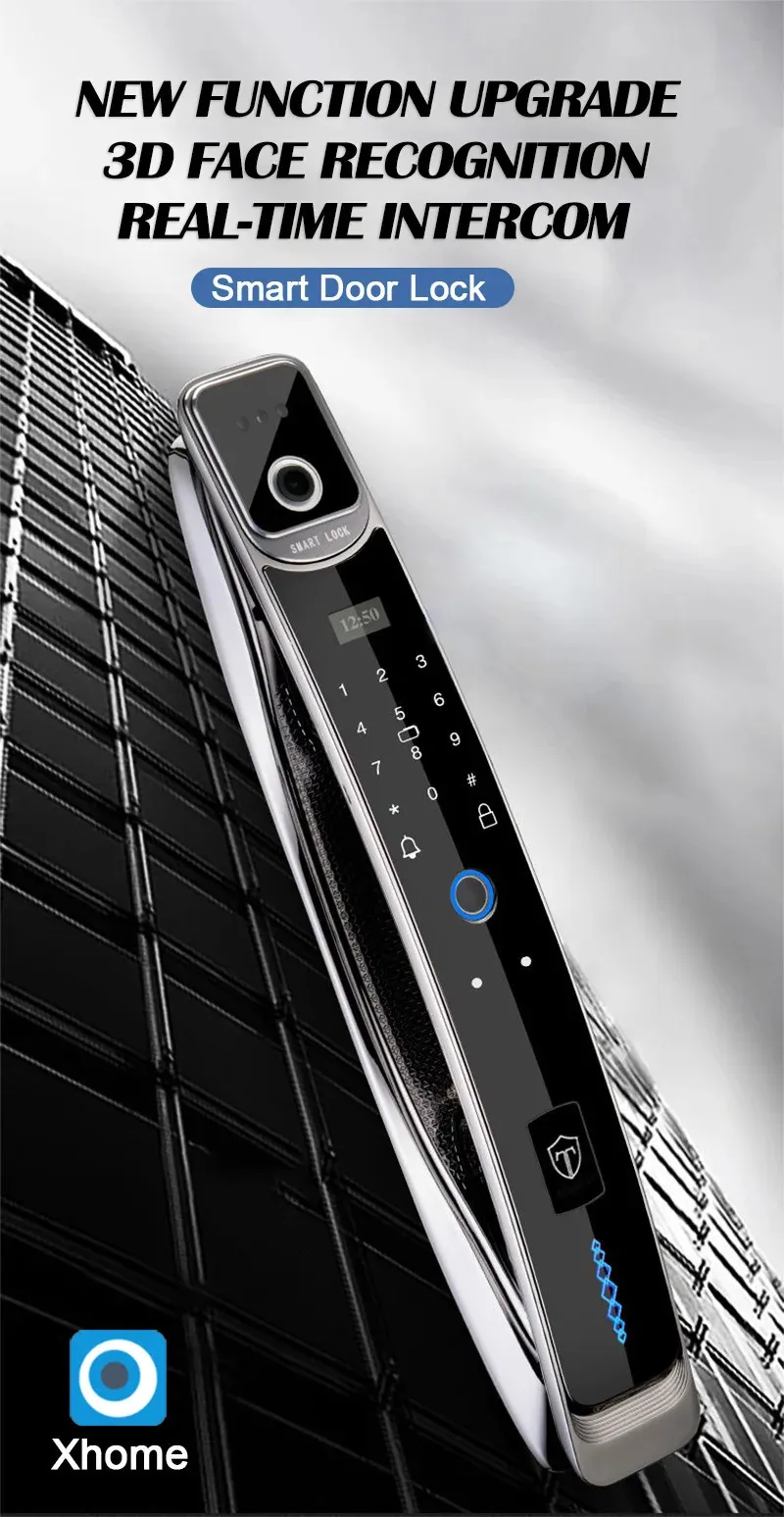 SmartLock 3D Face Intercom With Real Time Video Monitoring & Biometric ...