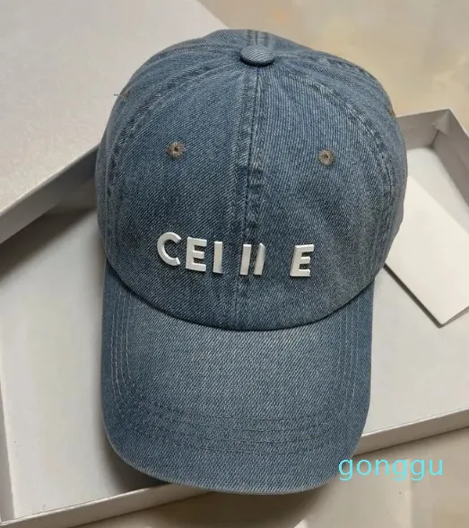 Berretti da baseball con stampa di lettere di marca di marca Berretto da baseball in denim di alta qualità Per tutte le stagioni Abbinamento Uomo Donna Cappelli a secchiello con lavaggio a tre colori Cappelli da sole rotondi Accessorio di moda