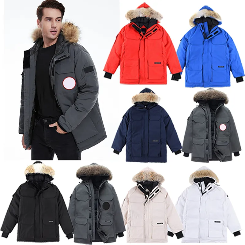 2024 Kanada G08 Expedition Parka Wolf Echtpelzmantel Herren Daunenjacke