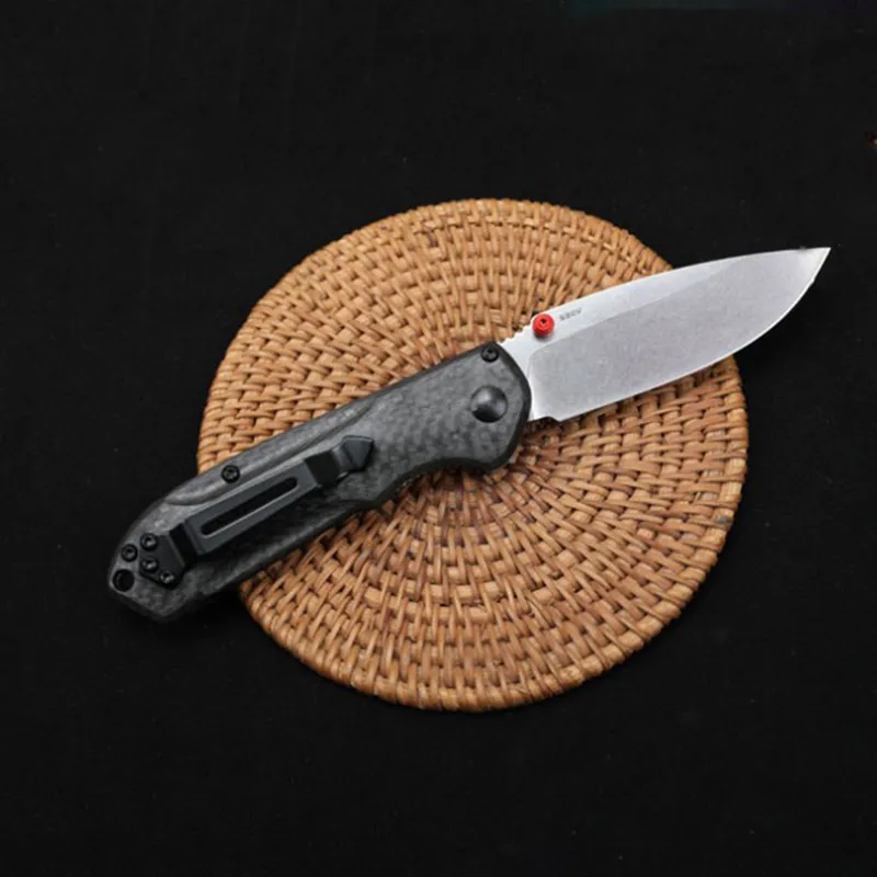 Кемпинг BM 565 Складной нож Ручка из углеродного волокна Открытый Охота Выживание Безопасность Карманные ножи EDC Инструмент