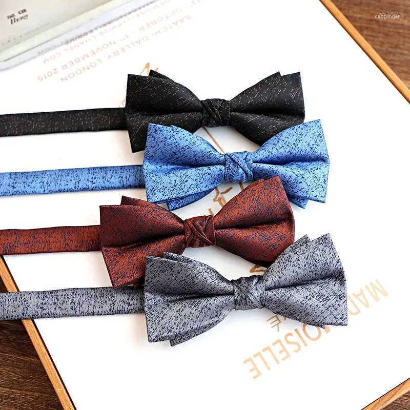 Bow Ties Men's Korean Casual Tie Polyester Printed Dark Pattern Floral High Quality Handmade Bowtie Performance Accessories