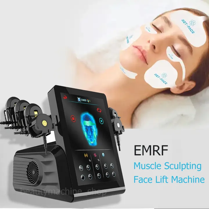 EMS EMR gezichtsspier stimuleert PE-Face rimpelverwijdering huidverstrakking machine voor V-gezicht afslanken met gratis verzending deur-tot-deur service door DHL UPS Express Company