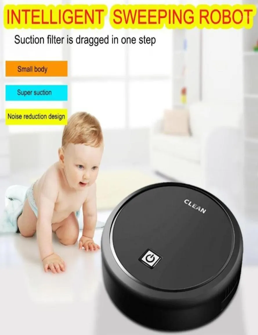 USB -laddning Intelligent Lazy Robot Trådlös dammsugare Svepande Vaccum Cleaner Robots Carpet Hushåll Rengöring Maskin15071466