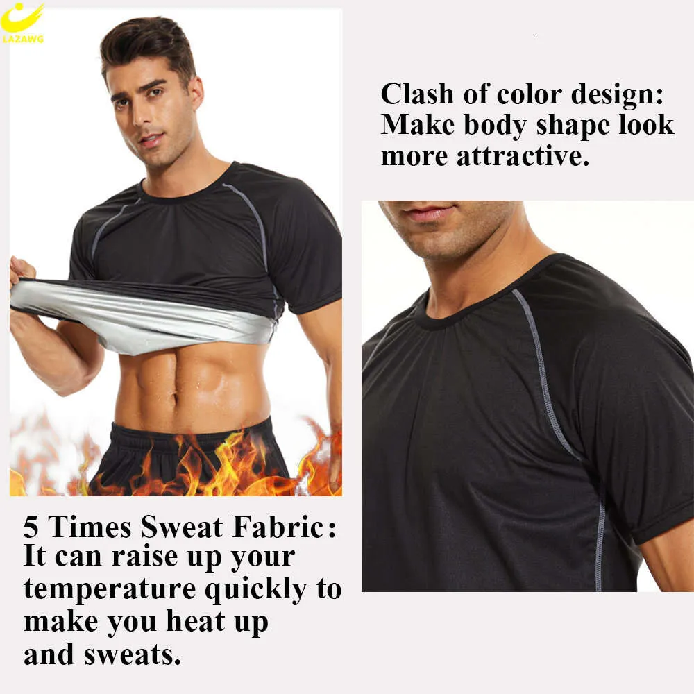 LAZAWG Men Sauna Suit Heat Trapping Shapewear Sweat Body Shaper