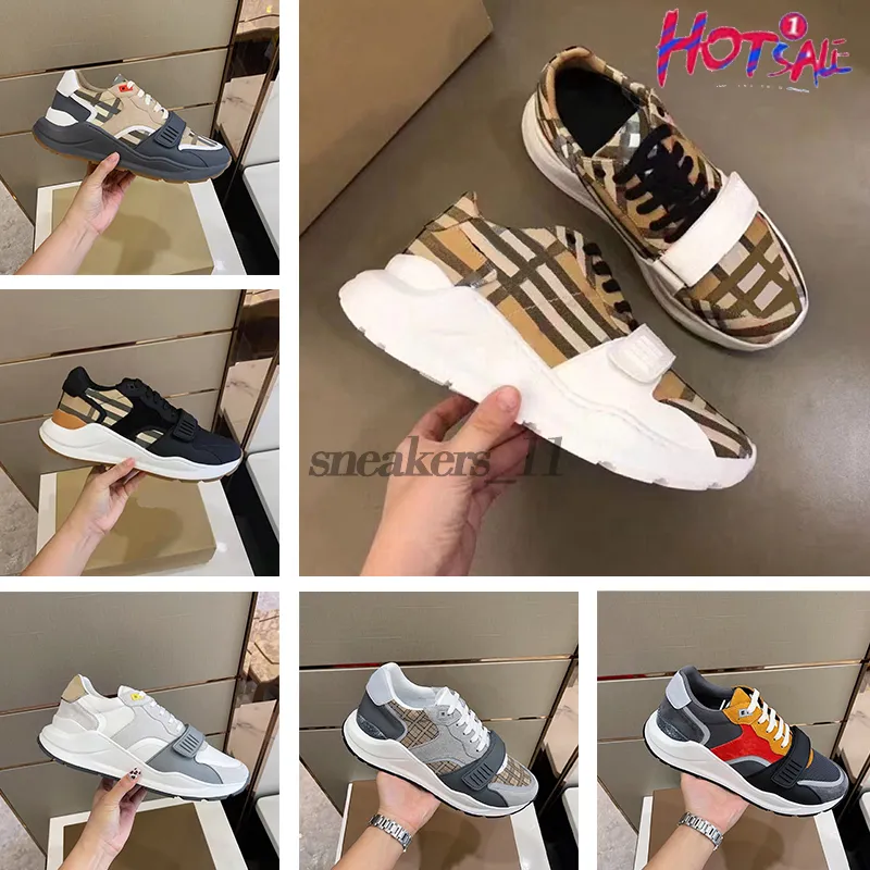 Designer Vintage plaid Sneakers Luxury Casual Shoes Striped Platform Trainers Flats Outdoor Season Shades Classic Men Women Shoe