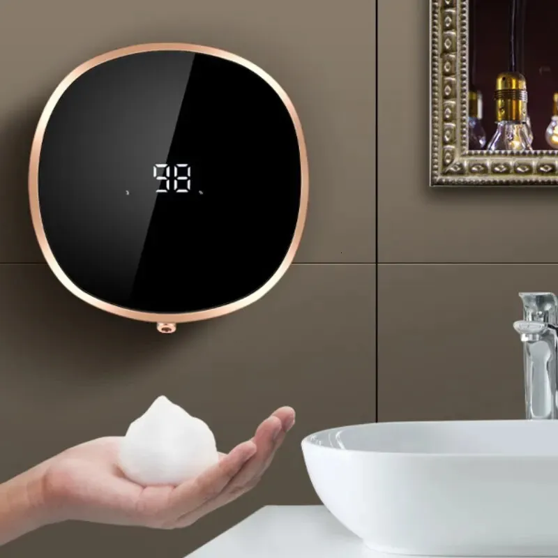Badtillbehör Set Smart Soap Dispenser 280 ml Touchless rörelsessensor Tvätt Handenhet 1200mAh Väggmonterad vätska 231206