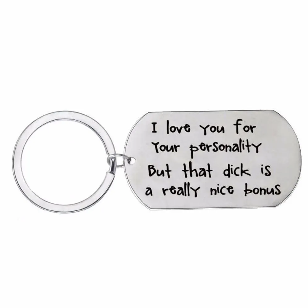 Keychains 12pc lot I love you keychain dog tag 스테인리스 스틸 키어링 부부 여자 친구 남자 친구 아내 남편 키 체인 funn2725