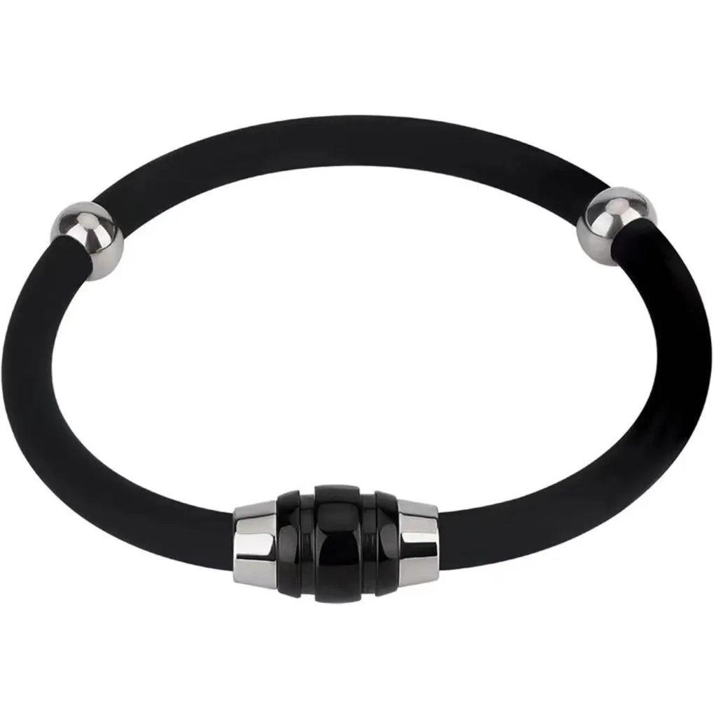 Bracelet en Silicone, bracelet électrostatique, produits antistatiques à la mode, silicium titane, magnétique, pour hommes et femmes