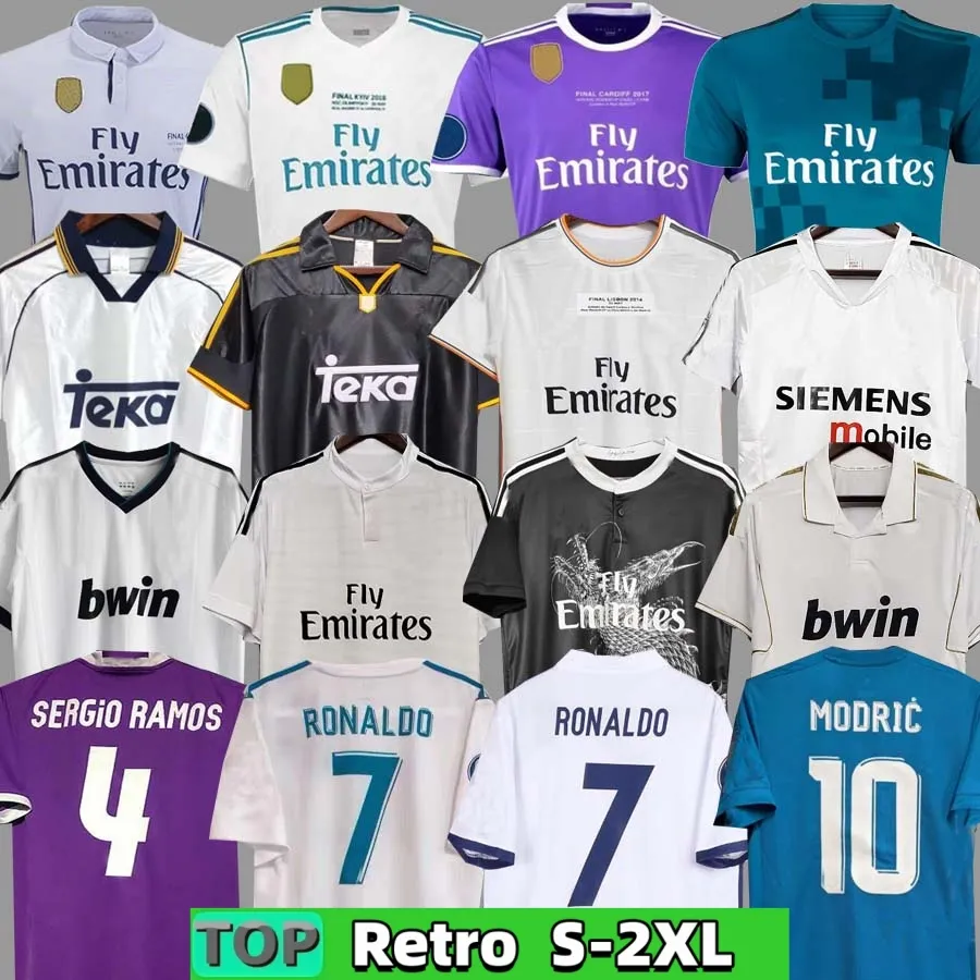 2016 2017 2018 Real Madrids Soccer Jerseys Purple Retro BENZEMA Football Shirt 97 98 99 00 04 05 06 07 11 12 13 14 15 16 17 18 JAMES Vintage Camiseta