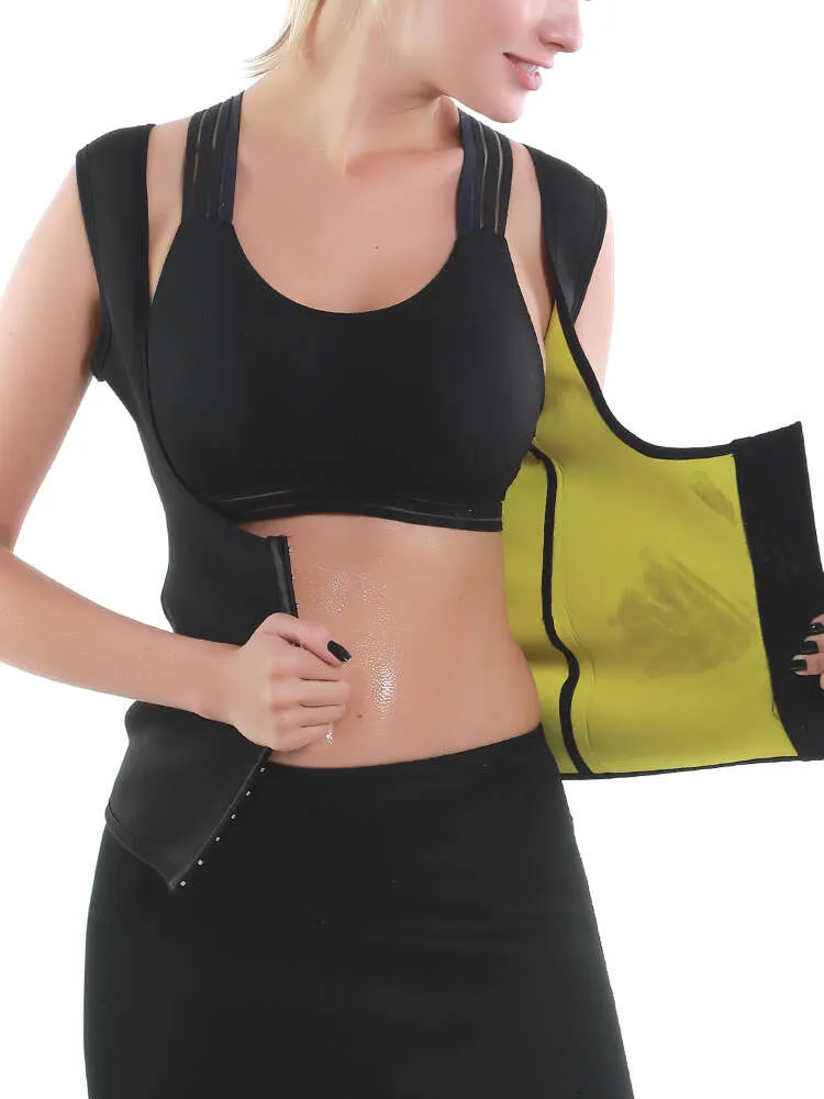 Body Shaper Hot Cincher Sauna Vest Women Waist Trainer Slimming Sweat Shirt Neotex Compression Lose Weight Tank Top Color