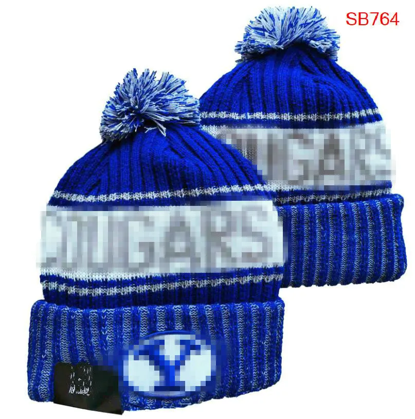 Alabama Crimson Tide Beanies Cougars Beanie Kuzey Amerika Koleji Takımı Yan Yama Kış Yün Spor Şapkası Kafatası Kapakları