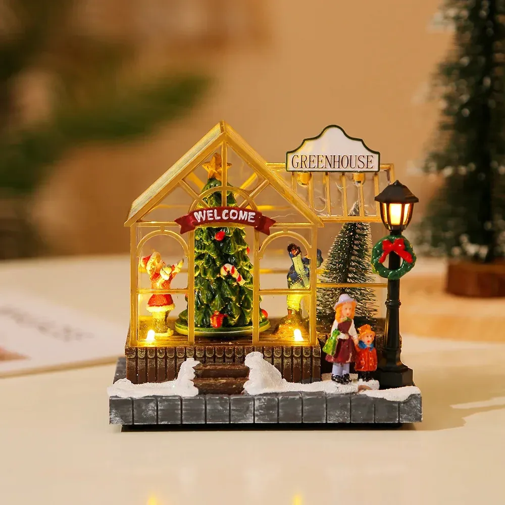 Dekoracje świąteczne Dekoracje świąteczne Świecające domy muzyczne