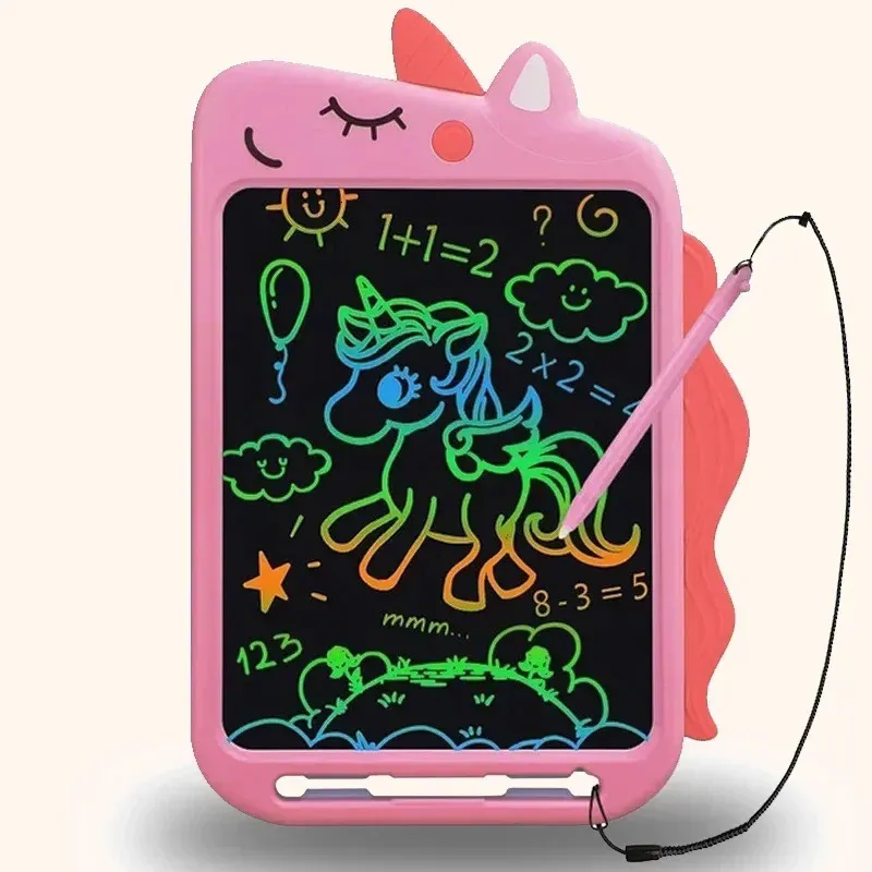 Fournitures de peinture de dessin 9 pouces Conseil pour enfants Écran LCD Tablette d'écriture Dessin animé Animal Tampon d'écriture électronique Jouets pour enfants Bébé 231207