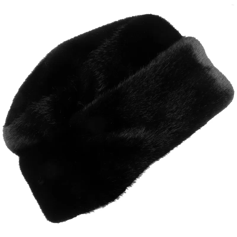 Bandanas Russian Hat Men Faux Fur Warm Wrap Cap Cap for Outdoor Work