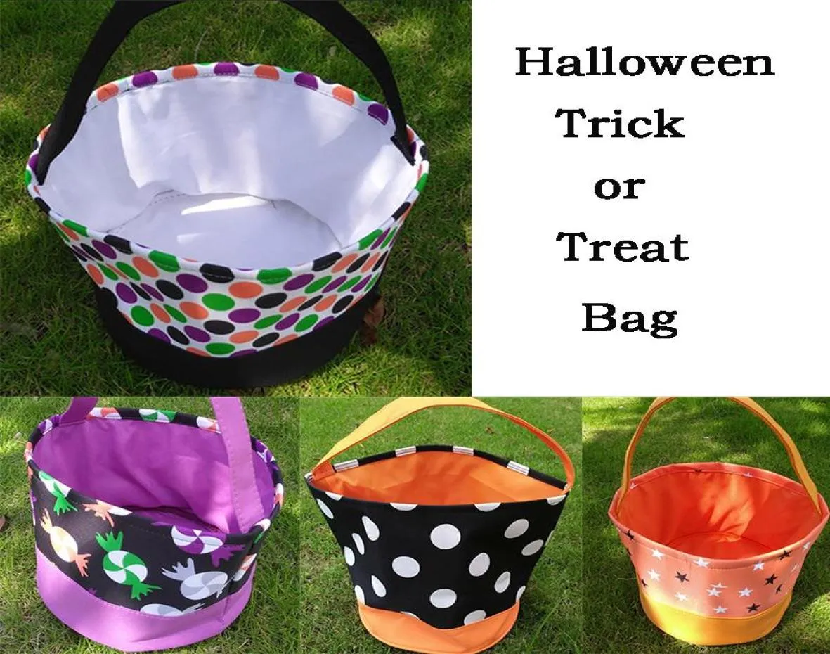 Present Wrap 100pcslot Anpassa Halloween Bucket Kids Trick or Treat Storage Bag Pumpkin Candy Bags 20214359291