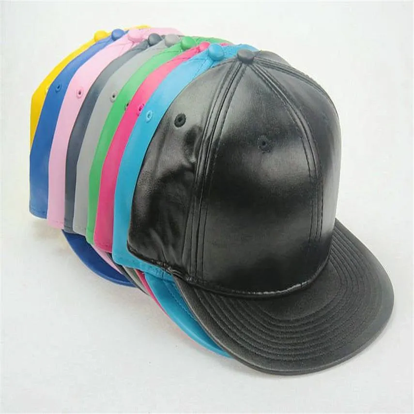 2017 New Leather Blank No Brand Snapback Caps Baseball Hats349r