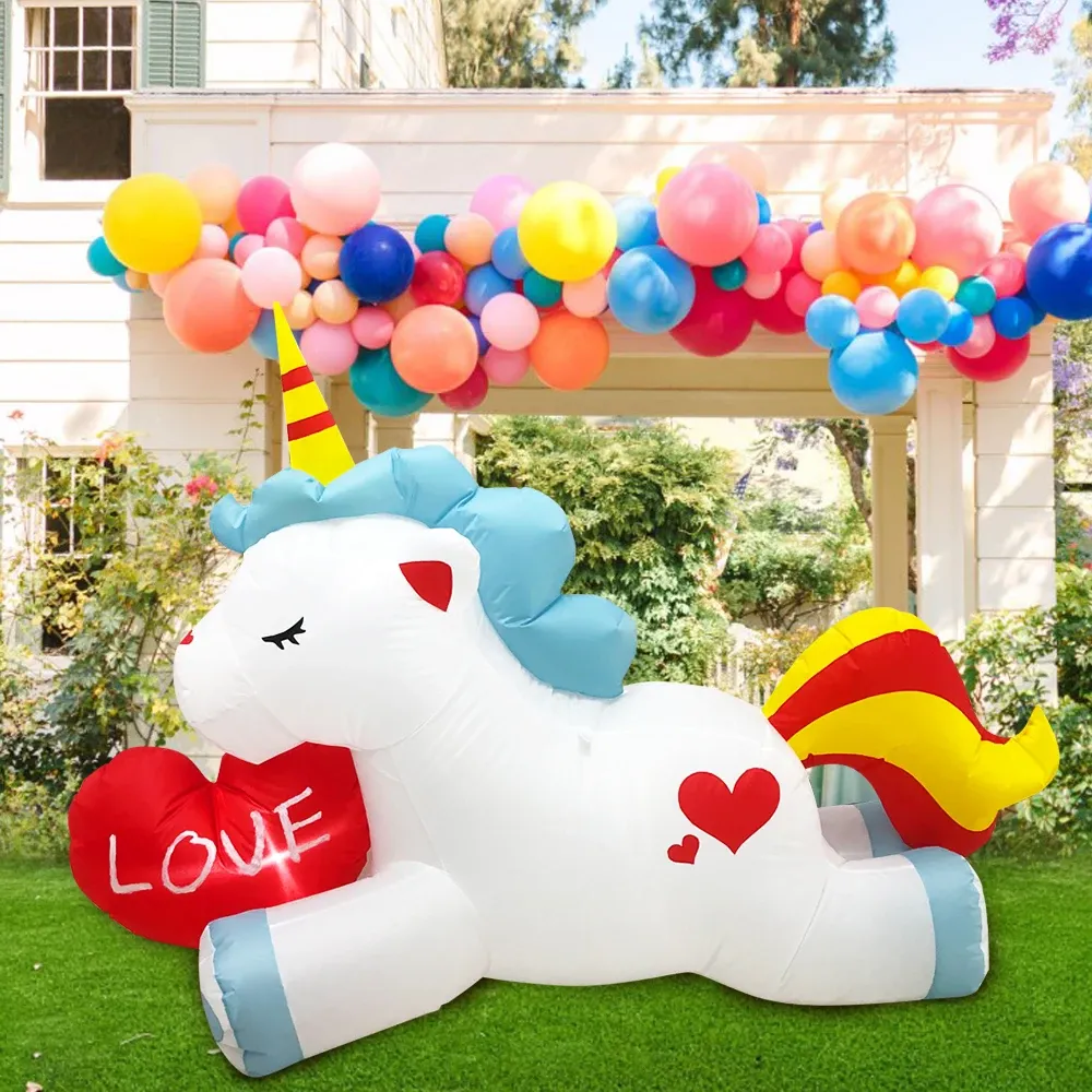 New Valentines Day Propose Marry Wedding Love Inflatable Room Outdoor Decoration LED Light Baby Birthday Party Decor Gifts 1208