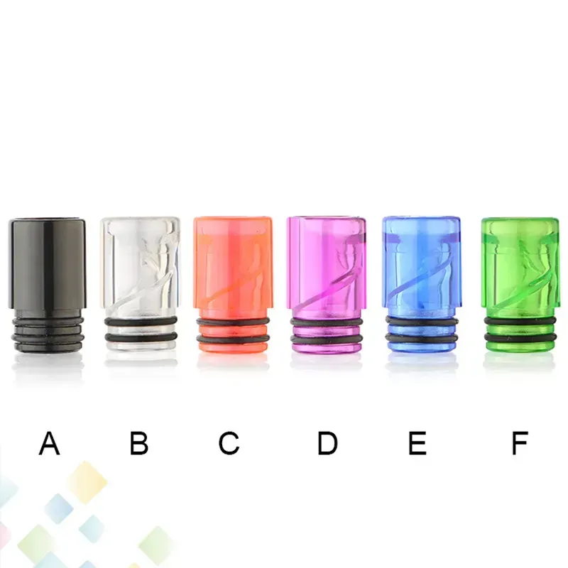 Colorful Spiral Drip Tip EGo AIO 510 Helical Driptips High quality Smoking Accessories Airflow Mouthpiece DHL Free