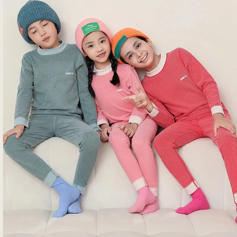 Pajamas Childrens Pajamas Set Candy Color Kids Sleepwear Baby Boys Clothes Sleep Suit Pyjamas Infant Nightwear For Girls Loungewear 231207