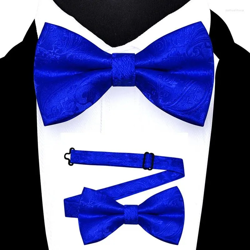 Nœuds papillon RBOCOHaute qualité Paisley Bowtie Party Mariage Single Fold Style Cravate Bleu Noir Rose Bowknot Accessoires Papillon Cadeau