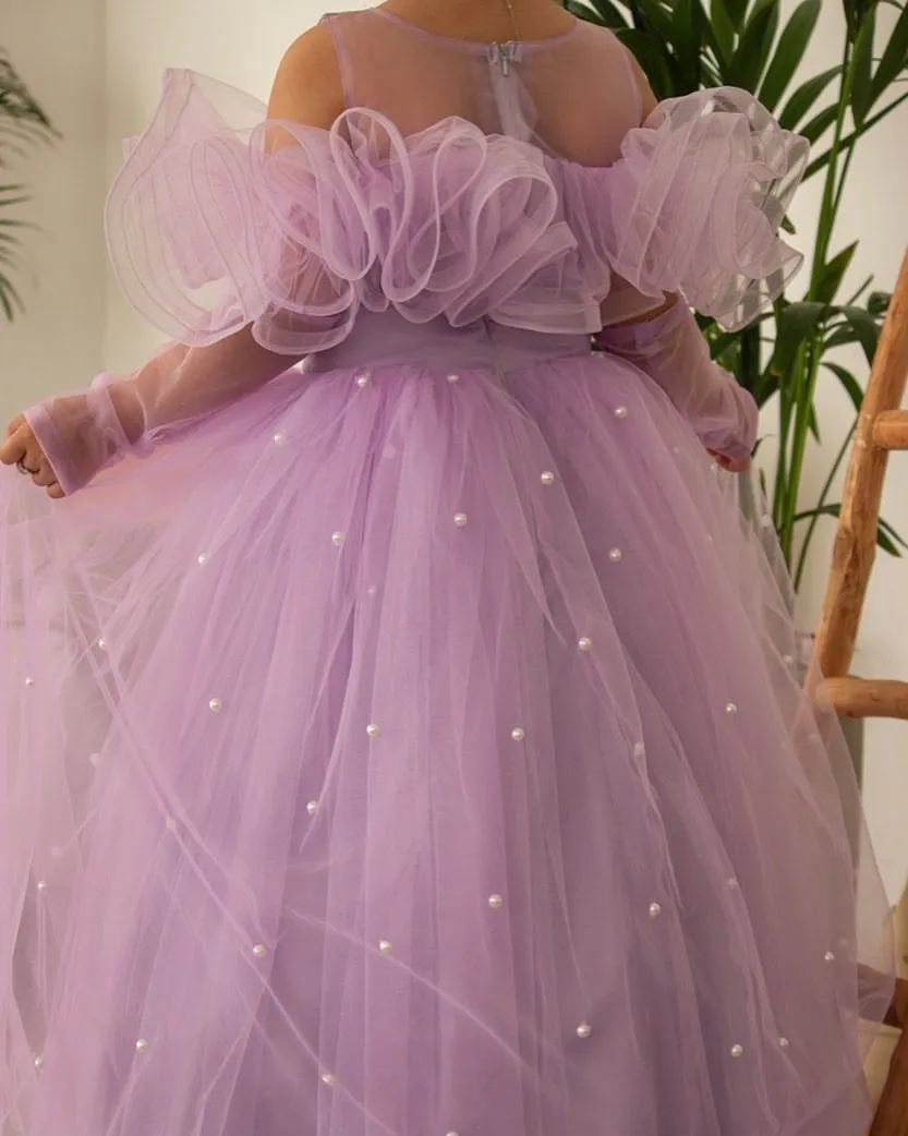 little.white.dress Fairytale Dream Sheer Sleeve Mini Dress White