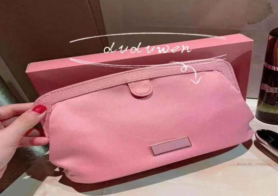 24X14X8CM clássico P fivela rosa bolsa de armazenamento de maquiagem bolsa cosmética com caixa de presente organizador de coleção239h9603955