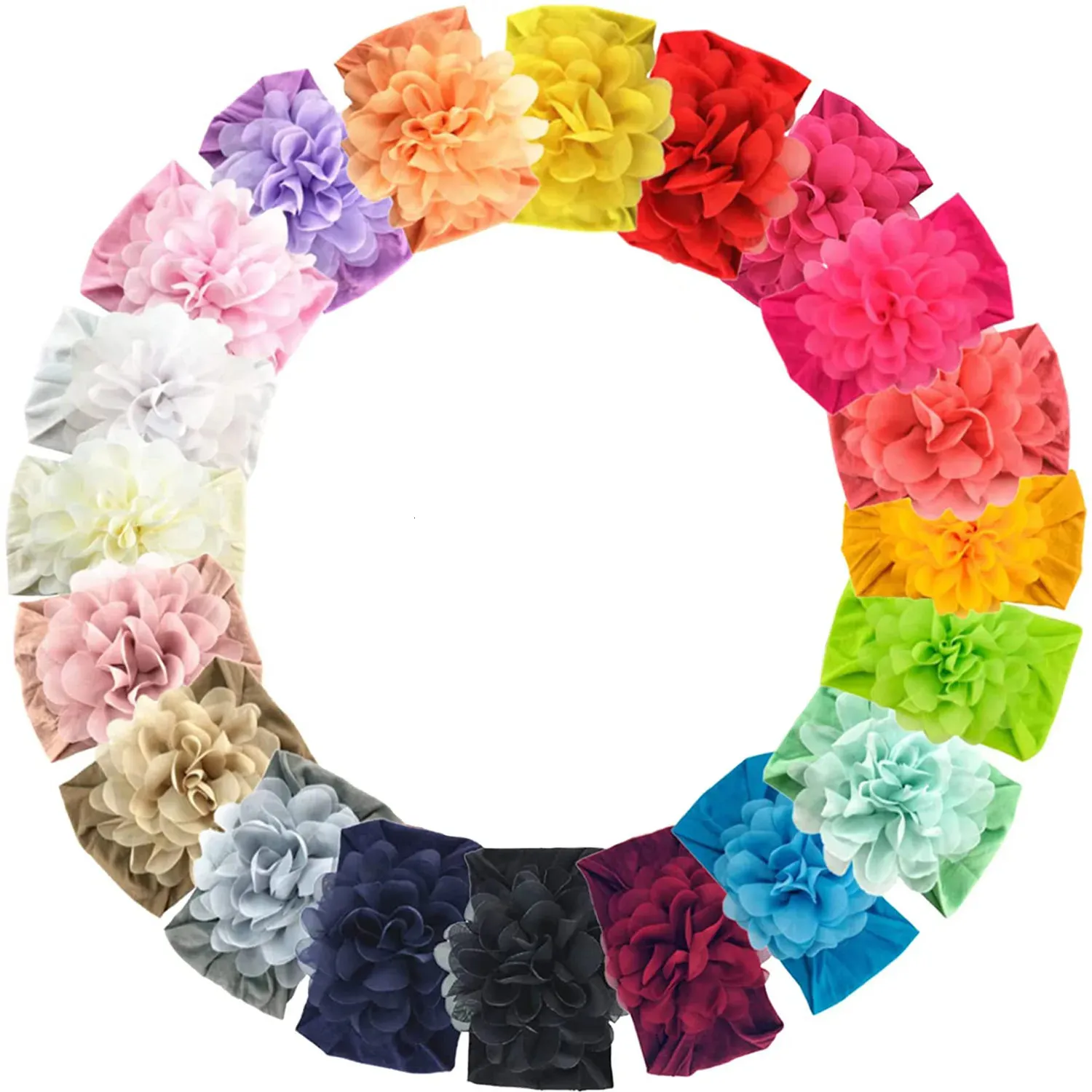 Headbands 15 Pack Baby Hairbands Big Chiffon Flower Elastics Bands for Girls born Infant Toddlers Kids 231207