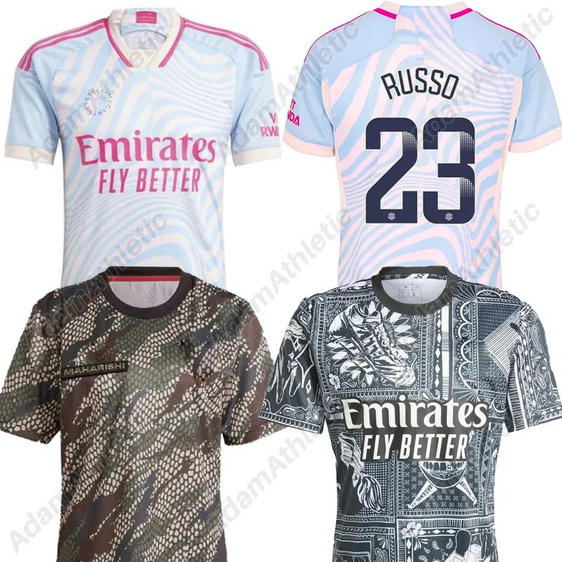 Ian Wright Coleção Jerseys 2023 2024 Saka Stella Mccartney Camisa de Futebol RICE HAVERTZ MAHARISHI Jersey Kids Kit Player Versão 23 24