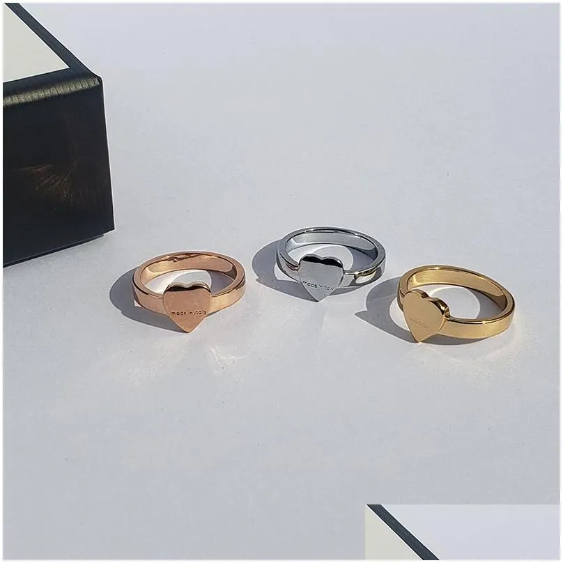 New High Quality Designer Design Titanium Band Rings Classic Jewelry Fashion Ladies Rings Holiday Gifts