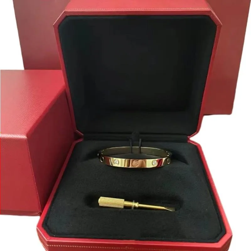 Bracelet de tournevis classique de luxe Bracelet de manchette unisexe de mode en acier inoxydable 316L plaqué bijoux en or 18 carats cadeau de Saint Valentin Blkn