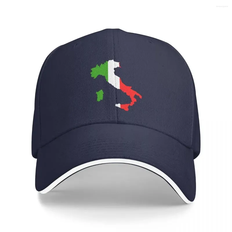 Berets Italia Italy italiensk flaggbaseballmössa Hip Hop Europeiska smörgåsar för män Kvinnor Polyester Sun Outdoor