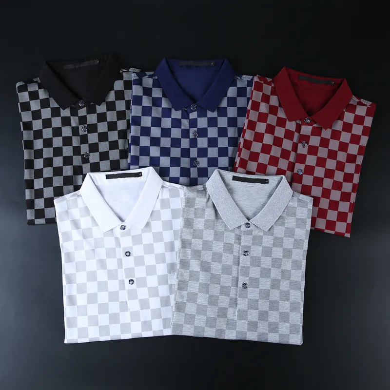 Polo Shirt Męska koszulka Polo luksusowa koszula damska moda swobodny 100% bawełniany design druku