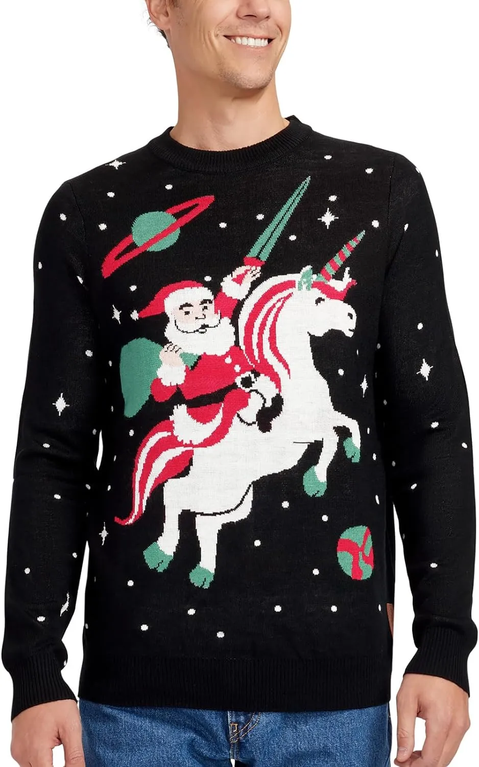 Tipsy Elves Funny Ugly Christmas Sweaters for Men - Comfy Men's Christmas Sweater Pullovers for Holiday Parties