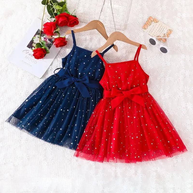 Girl Dresses 2023 Baby Dress Fashion Cute Clothes Polka Dot Fantasy Tiny Spot Sling Mesh Puffy Skirt Sweet Princess 5