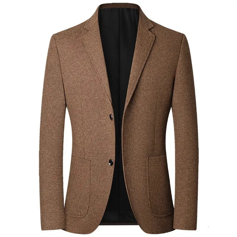 Mannen Pakken Blazers 2023 Herfst Mannen Jassen Business Casual Pak Wollen Jassen Hoge Kwaliteit Mannelijke Slim Fit 231208