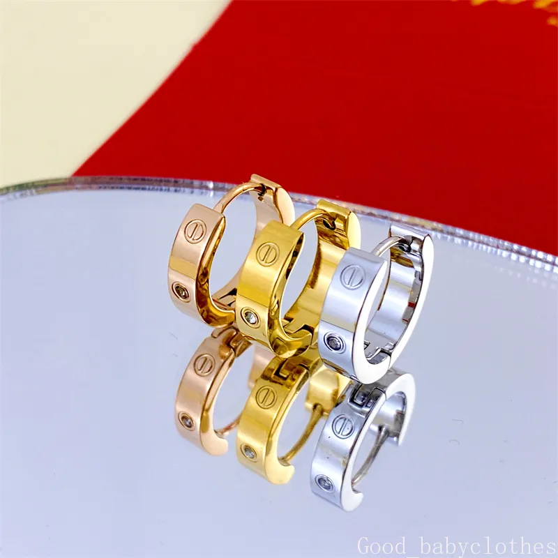 Klassiker Luxusdesigner Ohrring Gold Diamond Hengst Ohrring Paar Ohrringe Titanium Stahl Frauen lieben Ohrring Mode Weihnachtsgeschenk