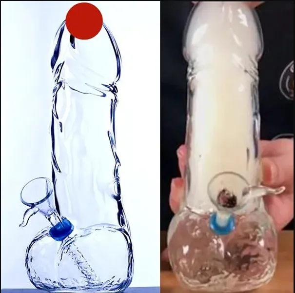 7.5inchs Downstem Perc thick glass Water Bongs Glass Bubbler Glass Bong Heady Dab Rigs With 14mm Bowl