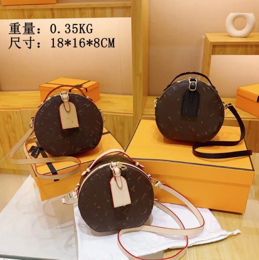 New Small round Bag Trendy Vintage Letter Print Shoulder Crossbody Mini Bags